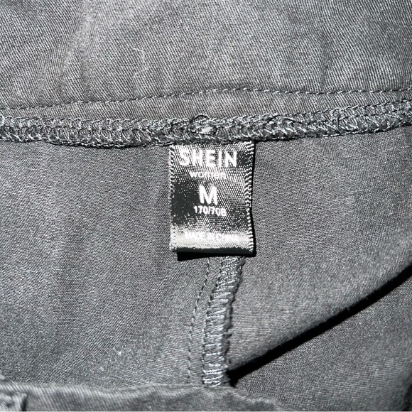 SHEIN Black Zipper Fly Flap Tapered Pants Women's M - Picture 8 of 9